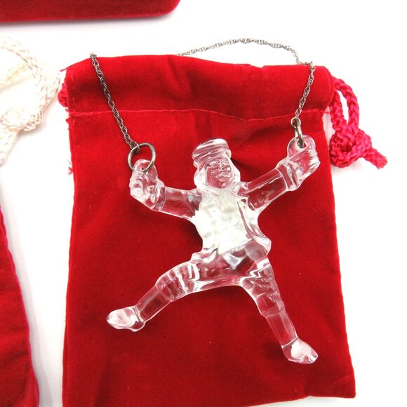 New Waterford Crystal 12 Days Of Christmas 2004 Ornament Velvet Pouches Box - Picture 3 of 14